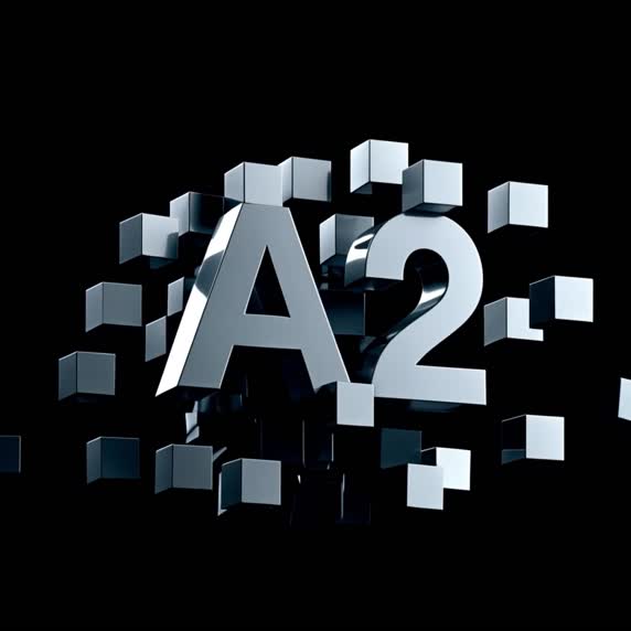 3D-рендер логотипа A2